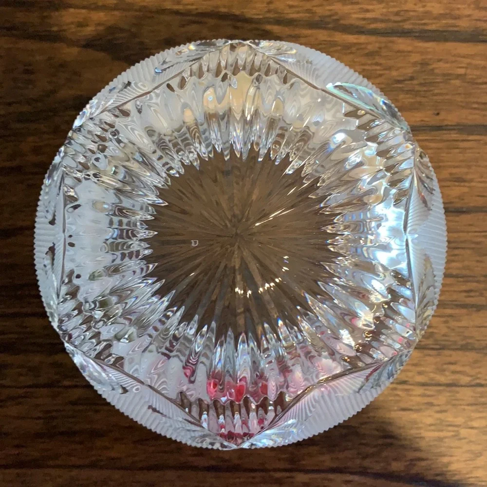 Great Hostess Gift Vintage Lead Crystal Snack Serving Bowl - USSR?